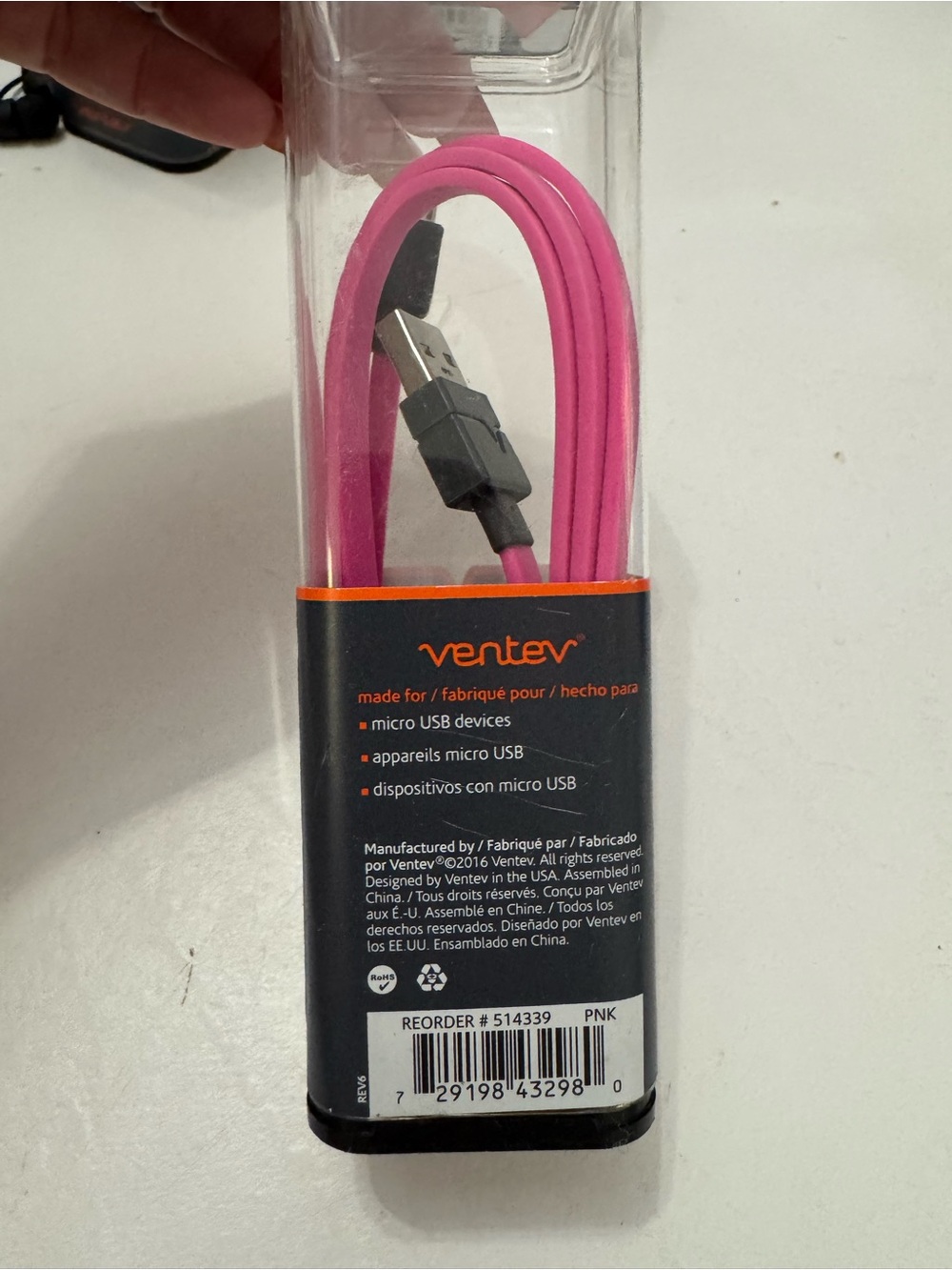 Pink Micro USB Charging Cable